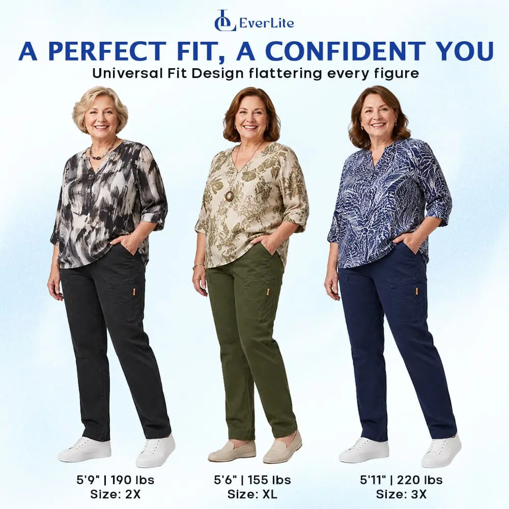 EverLite - 70% OFF – Women’s Stretch-Waist 6-Pocket Comfort Pants
