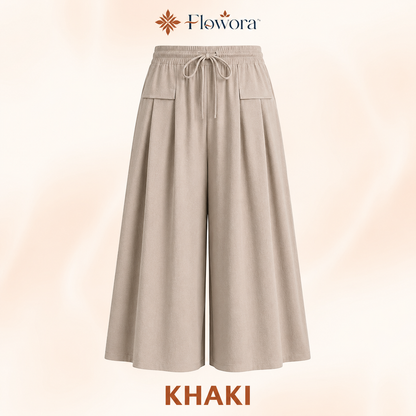 Flowora™ – Relaxed Wide-Leg Cropped Culottes