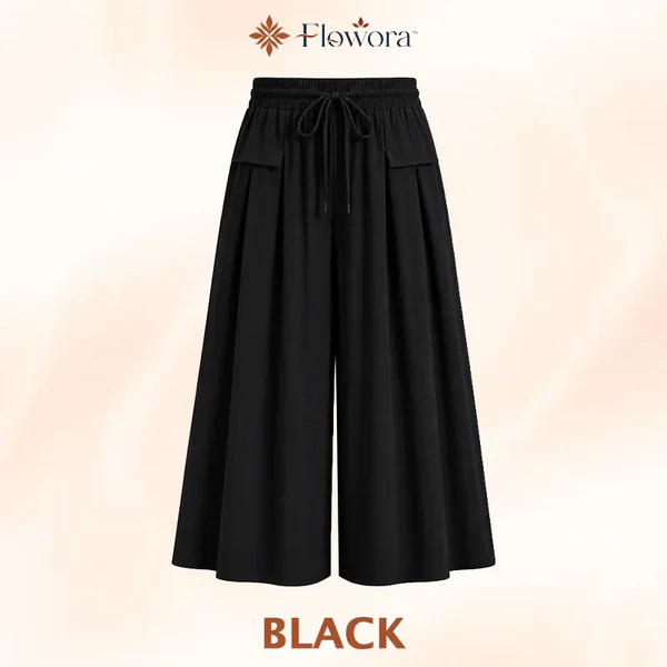 Flowora™ – Relaxed Wide-Leg Cropped Culottes