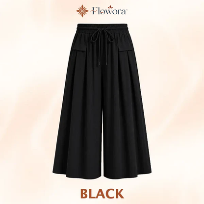 Flowora™ – Relaxed Wide-Leg Cropped Culottes