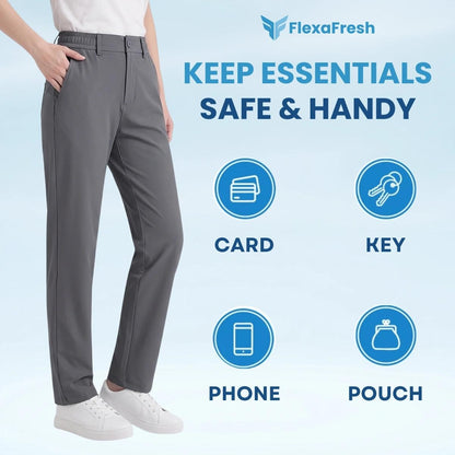 FlexaFresh - Unisex's Ultra Stretch Ice Silk Comfort Casual Pants