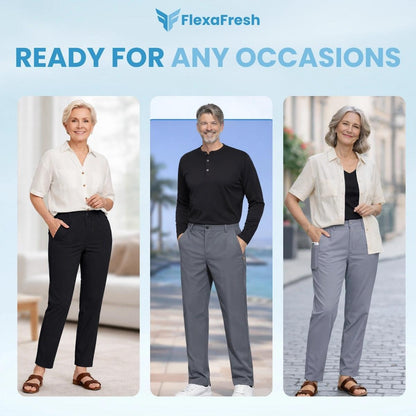 FlexaFresh - Unisex's Ultra Stretch Ice Silk Comfort Casual Pants