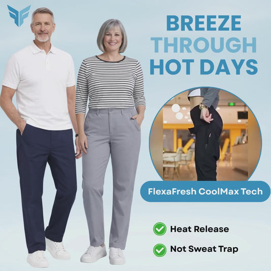 FlexaFresh - Unisex's Ultra Stretch Ice Silk Comfort Casual Pants