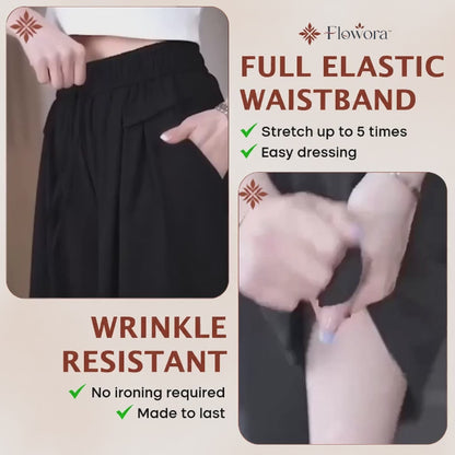 Flowora™ – Relaxed Wide-Leg Cropped Culottes
